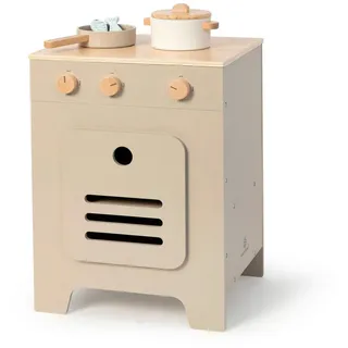 Musterkind Kinderküche , Grau, Naturfarben , Holz, Holzwerkstoff , 31.5x48x35 cm , FSC 100%, CE, EN 71 , Spielzeug, Holzspielzeug