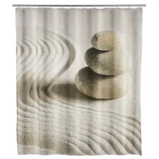 Wenko Duschvorhang Sand & Stone 180 x 200 cm beige