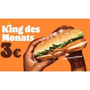 Burger King - King des Monats Februar: Long Curry Chicken um 3 €