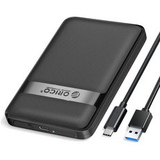 USB C 2,5 Zoll Festplatte Gehäuse,ORICO USB 3.1 auf SATA 3.0 SATA Gehäuse für 2,5 Zoll SATA 7/9,5 mm HDD SSD Max 6 TB(2577C3)