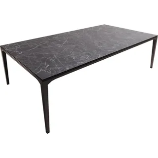 DeLife Couchtisch Levente, Keramik Laminam® Nero Greco Anthrazit 110x60 cm Gestell Metall Schwarz grau Rechteck | 110 cm x 31 cm x 60 cm