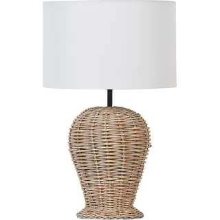 Beliani Tischlampe Beige/Weiß 2 St.