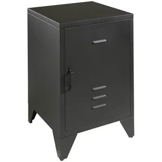 Vipack Nachtschrank Bronxx 40 x 60 x 40 cm Schwarz