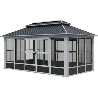 Sojag Pavillon Olan 1017 Grau-Schwarz 310 cm x 529,5 cm x 291 cm