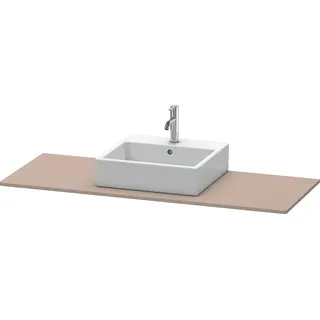 Duravit XSquare Konsole, 1 Ausschnitt mittig, 1400x16x550mm, XS060GM4343, Farbe: Basalt Matt Dekor