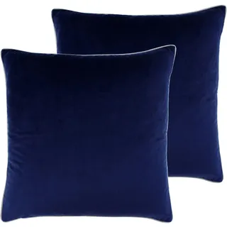 Paoletti Meridian Twin Pack-Feder gefüllte Kissen, Polyester, Navy/Silber, 55 x 55cm, 2