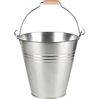Eimer mit Henkel und Holzgriff 7,2 l Zink Standard