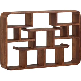 Wohnling Wandregal 80 x 12 x 55 cm Sheesham