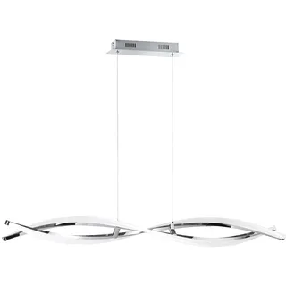 WOFI 7152.02.01.6000 A, Pendelleuchte, Metall, 25 watts, Integriert, Chrom, 100.5 x 15 x 150 cm