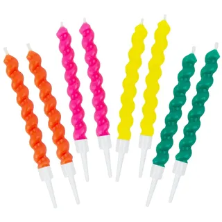 Talking Tables bunte helle Geburtstagskerzen – Regenbogenfarbene Kuchendekorationen für Geburtstage, Büropartys und Babypartys – 8 Stück