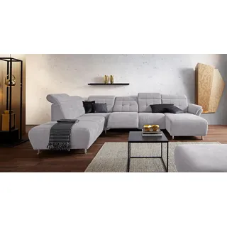 Home Affaire Wohnlandschaft Mikrofaser 2-Sitzer Silber