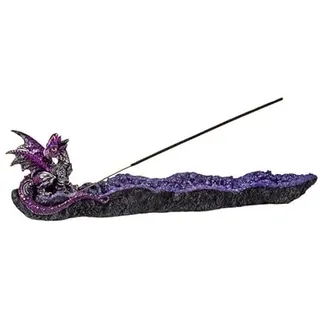 Räuchergefäß eines Drachen aus Harz, handbemalt, 32 x 8 cm