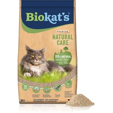 Bild von Biokat's Natural Care - Feine klumpende Katzenstreu aus nachwachsenden und kompostierfähigen Pflanzenfasern - 1 Sack (1 x 30 L)