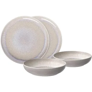 Villeroy & Boch Tafel-Set Perlemor Sand Tafelservice 4-tlg. beige