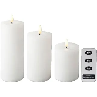 Ambia Home Led-Kerze , Weiß , Kunststoff, Paraffin , 3 mm , RoHS, drei A, Ce , Timerfunktion , Dekoration, Kerzen & Kerzenhalter, LED-Kerzen