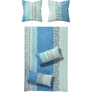 Erwin Müller Bettwäsche, Bettgarnitur Seersucker 100% Baumwolle - bügelfrei, mit praktischem Reißverschluss, temperaturausgleichend