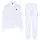 Kinder Weiß in Größe 134-140 I Jogginganzug Kinder Regular Fit 100 Polyester I Unisex Sportanzug für Jungen Mädchen I Elastischer Bund praktische Seitentaschen