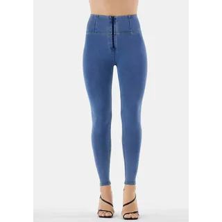 Jeggings FREDDY "WRUP", Damen, Gr. M (38), N-Gr, light blau, Denim/Jeans, Obermaterial: 84% Baumwolle, 16% Elasthan, skinny fit lang, Hosen Jeggings, mit hohem Bund und Push-Up Effekt