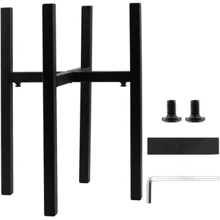HEIYUET Blumenständer Verstellbarer, Pflanzenständer Metall Schwarz, Pflanzenstand Blumenhocker Innen für Blumentöpfe, Einstellbare Breite 24-38cm