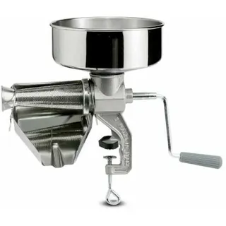 Reber 8603 N - Manuelle Tomatenpresse N.3 - Trichter und Tropfrinne aus Edelstahl