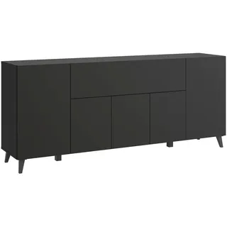 P & B Sideboard 180 x 76 x 37,5 cm Schwarz