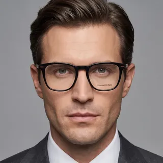 Ermenegildo Zegna Brille EZ5244 001 Schwarze Rechteckige Fassungen 51 Mm
