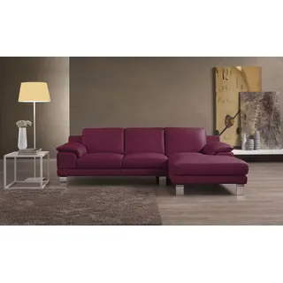 Egoitaliano Eckcouch Leder 2-Sitzer L-förmig Lila