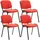 Besucherstuhl Stoff Rot
