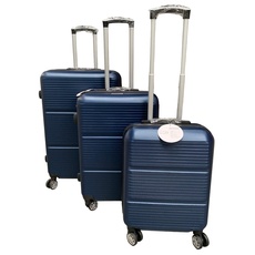 Bild Koffer-Set 3-teilig Hartschale 4 Räder Zahlenschloss Blau