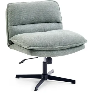 hjh living Criss Cross Chair Kunstleder Salbei Grün