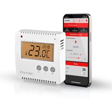 Bild Smart WLAN Thermostat PT14-P-WIFI, Heizungssteuerung per APP, Aufputzmontage, 16 A Weiß