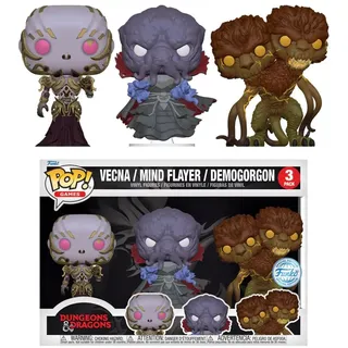 Funko POP! Games: Vecna, Mind Flayer, Demogorgon (Dungeons & Dragons) Special Edition