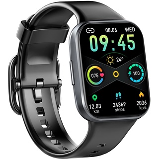 Smartwatch für Damen Herren, Fitnessuhr mit 1,69" Touchscreen Smart Watch Uhr, Fitness Tracker, Pulsuhr Herzfrequenz Schlafmonitor Schrittzähler Kalorien, IP68 Wasserdicht Sportuhr für iOS Android