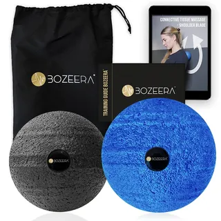 [FASZIENKUGEL 10CM & 8CM] Faszienball Set – Faszienbälle zur Massage von Schulter, Rücken - Massageball 10cm & 8cm - Inkl. Video, Booklet & Tasche– Premium Faszienball Set