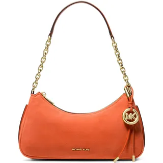 Michael Kors NOLITA Mittlere Clutch aus genarbtem Leder mit Kette