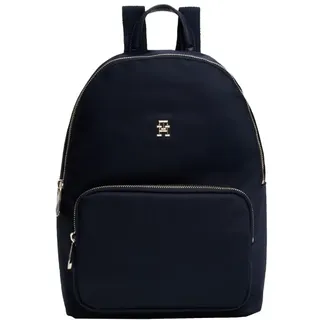 Tommy Hilfiger Damen Poppy Leichter Modischer Schulrucksack mit Laptop-Fach Rucksack, Marineblau, Einheitsgröße