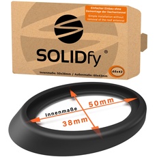 SOLIDfy® - Reparatur Dichtung Dachantenne | GRÖßE 60x43mm (Innenmaß: 50x38mm) Antennenfuß Gummi Roof Aerial Rubber
