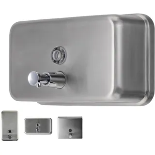 EnBath Seifenspender zur Wandmontage, horizontaler Edelstahl-Seifenspender zur Wandmontage für Badezimmer – hochwertiges Design mit auslaufsicherer Pumpe und korrosionsgeschütztem Futter – 1100 ml