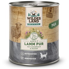 Wildes Land Nassfutter für Hunde, Lammgeschmack, 6 x 800 g