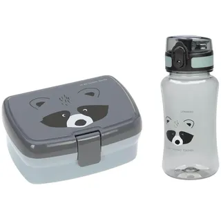 Lässig Brotdose & Trinkflasche Set - Lunch Set mit Lunchbox und Trinkflasche (460 ml)/About Friends Racoon