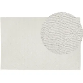 Beliani Turhal Kurzflorteppich 140 x 200 cm Beige