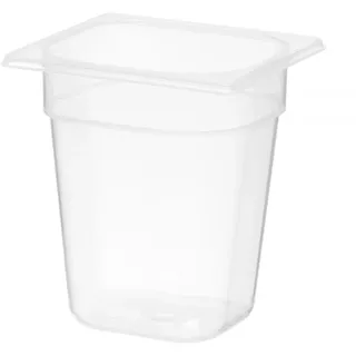 HENDI Gastronormbehälter, Temperaturbeständig von -40° bis 80°C, Skalierung, Geruchs- und geschmackneutral, 3,4L, Polypropylen, GN 1/6, 176x162x(H) 200mm, Transparent