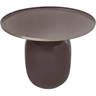 Kayoom Beistelltisch grau, silber, Metall Uni rund 51x51x40,5 cm