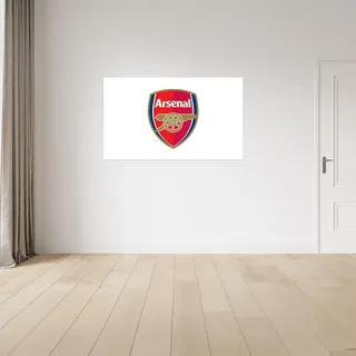 Licensed Décor Arsenal FC Vinyl-Wandaufkleber, klein, 65 x 40 cm, Wappen auf Weiß