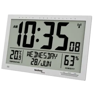 Technoline Moderne Digitale Wanduhr 30,5 cm WS8113 schwarz