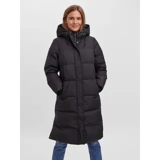 Vero Moda Lange Puffer Jacke Winter Stepp Mantel Parka mit Kapuze VMERICAHOLLY | XS, schwarz,