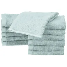 Amazon Basics - Waschlappen aus Baumwolle, 12er-Pack, Eisblau