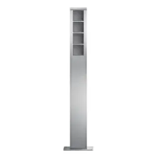 Elcom 4824181 SMT-4/1EM Standsäule 4/1 mit LED Flächenleuchte Edelstahl matt MODESTA