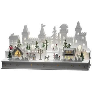 Konstsmide 3257-210 LED-Szenerie Weihnachtsmarkt Warmweiß LED Warmweiß Timer, mit Schalter
