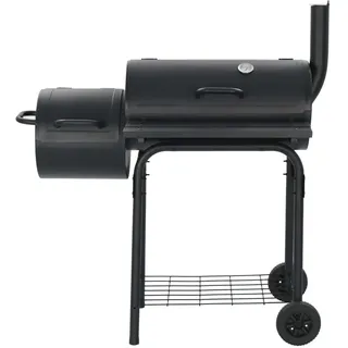 vidaXL Klassischer Holzkohlegrill Barbecue Smoker - Schwarz